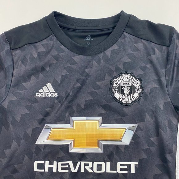 Adidas 2017 2018 Manchester United Jersey Youth Boys Medium Black Away - Picture 2 of 8